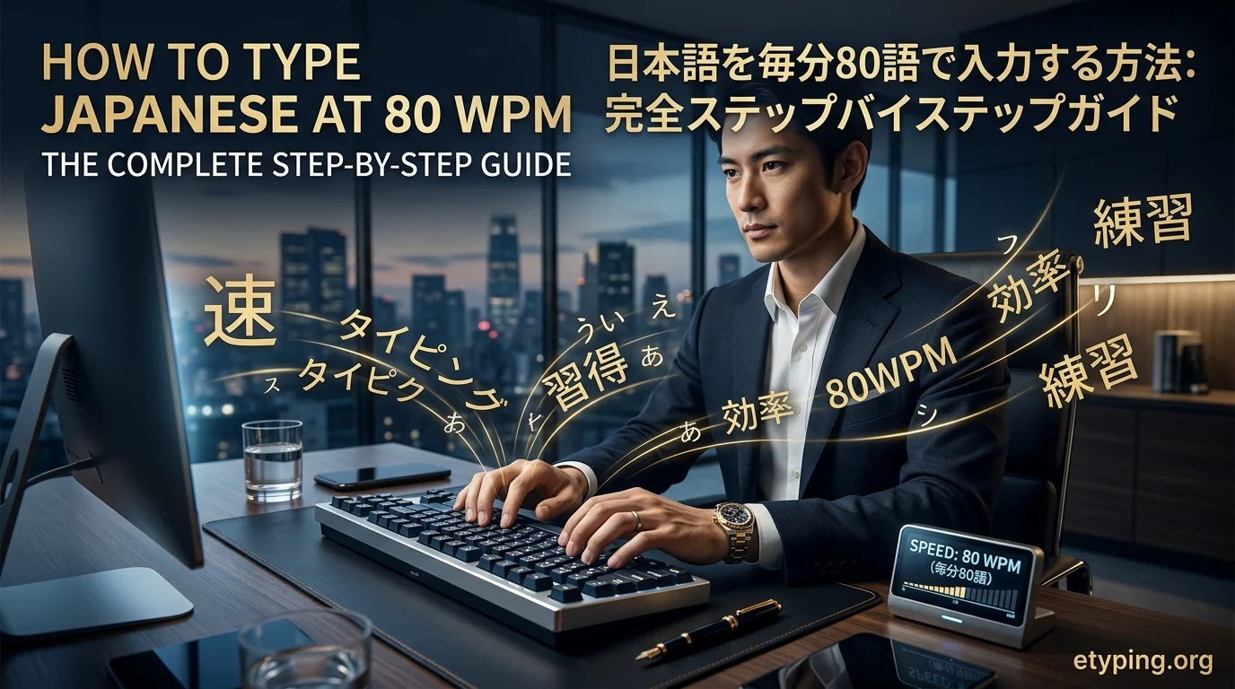 How to Type Japanese at 80 WPM: The Complete Step-by-Step Guide